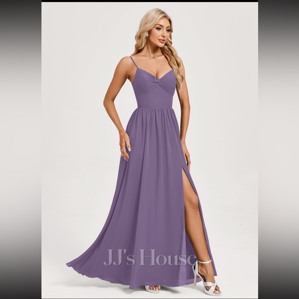JJs House Lavender Maxi Dress with Spaghetti Straps